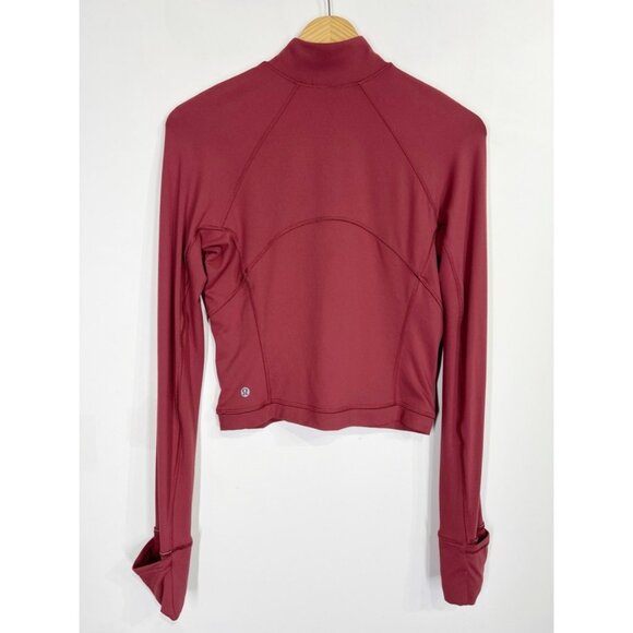 Lululemon Its Rulu Run Cropped Half-Zip Mulled Wine - Picture 6 of 13